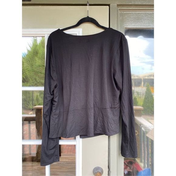 Good American NWT Black Wrap Top Blouse, Size 7 (4XL), MSRP $95 - Picture 8 of 8